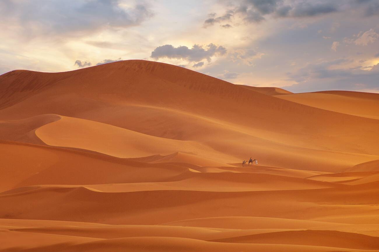 Luxury Sahara sunset